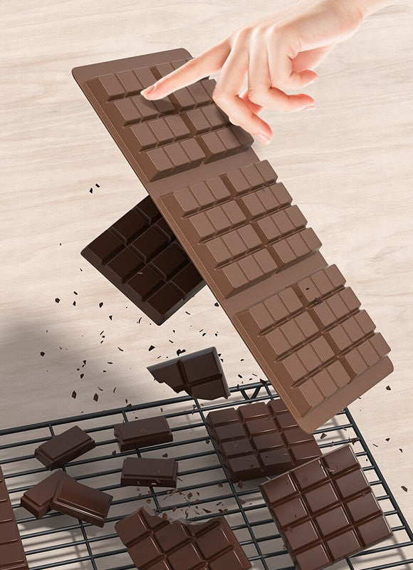 5 PCS YH917 Silicone Chocolate Bar Mold - BPA-Free, Heat-Resistant, Non-Stick Baking Tray, Measures 26 cm x 17 cm x 1.5 cm