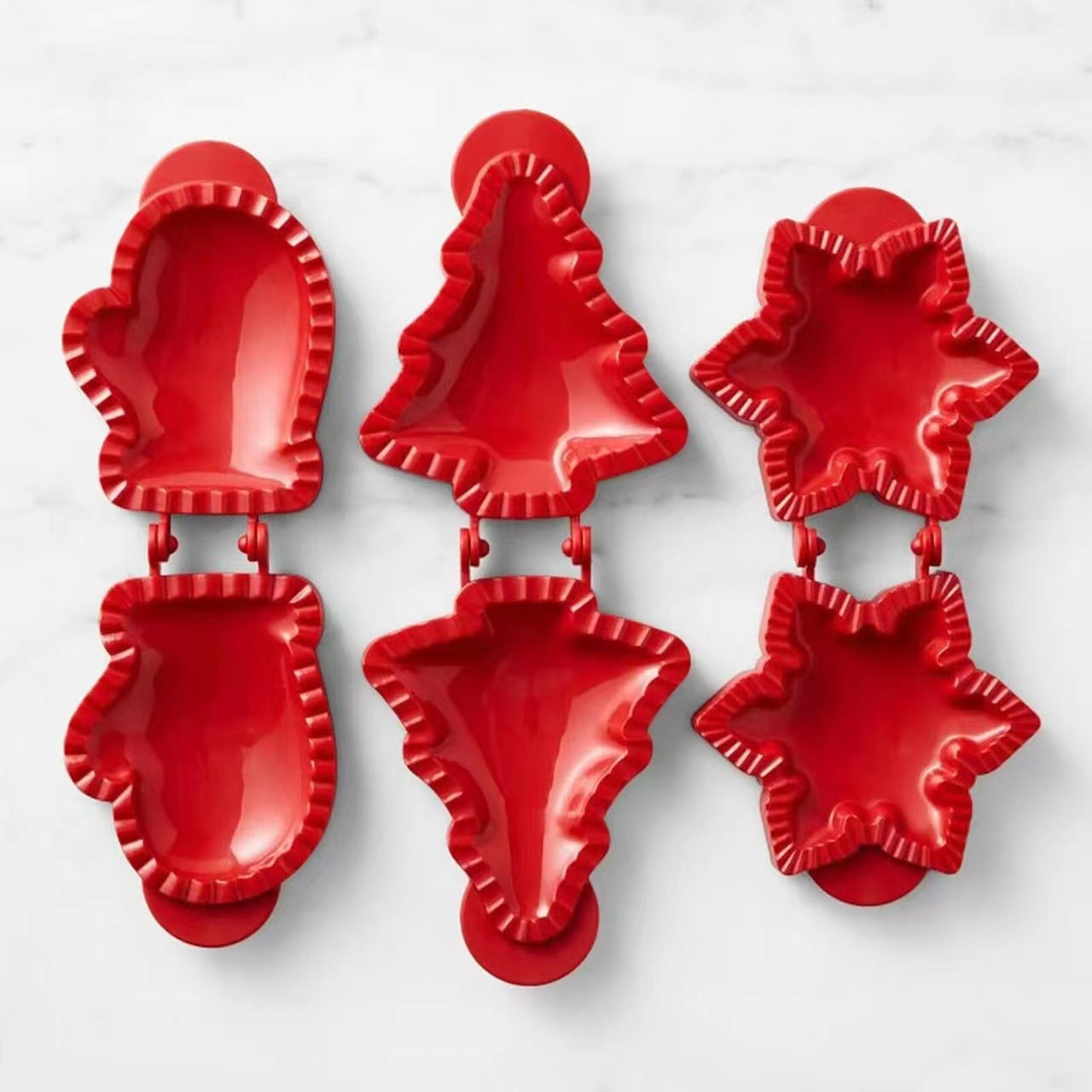 Christmas Pie Mold Set - 3 Holiday-Shaped Hand Pie Press Tools for Baking 3 Set/9 pcs
