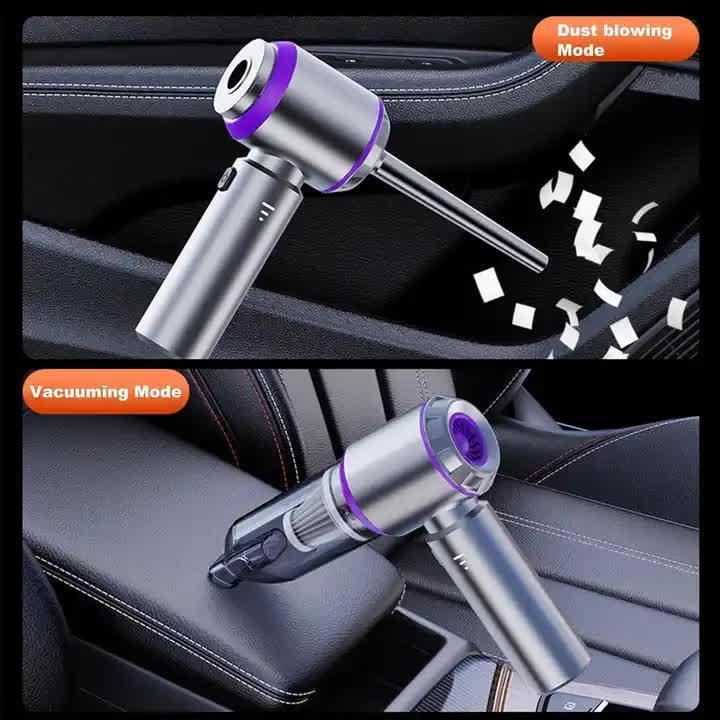 Gray ST-6653Plus Cordless Handheld Vacuum Cleaner - 16000PA Suction, 2000mAh Battery, Type-C Rechargeable