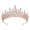 Luxury Full Rhinestone Bridal Tiara - Elegant Alloy Crown Hairband with 3A Grade Crystals  Rose Gold