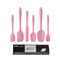 6-Piece Silicone Kitchen Utensil Set - Heat Resistant Baking Tools with Spatulas, Spoon, and Brush Pink2 set/ 12PCS