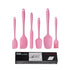 6-Piece Silicone Kitchen Utensil Set - Heat Resistant Baking Tools with Spatulas, Spoon, and Brush Pink2 set/ 12PCS
