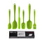 6-Piece Silicone Kitchen Utensil Set - Heat Resistant Baking Tools with Spatulas, Spoon, and Brush Green2 set/12PCS