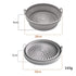 3D Round Air Fryer Silicone Liners - Food-Grade, Non-Stick, Reusable Basket Mats for Air Fryers, Ovens, and Microwaves 4 PCS Gray