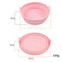 3D Round Air Fryer Silicone Liners - Food-Grade, Non-Stick, Reusable Basket Mats for Air Fryers, Ovens, and Microwaves 4 PCS Pink
