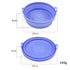 3D Round Air Fryer Silicone Liners - Food-Grade, Non-Stick, Reusable Basket Mats for Air Fryers, Ovens, and Microwaves 4 PCS Blue