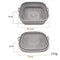 3D Square Air Fryer Silicone Liners - Food-Grade, Non-Stick, Reusable Basket Mats for Air Fryers, Ovens, and Microwaves 4 PCS Gray