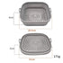 3D Square Air Fryer Silicone Liners - Food-Grade, Non-Stick, Reusable Basket Mats for Air Fryers, Ovens, and Microwaves 4 PCS Gray