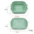 3D Square Air Fryer Silicone Liners - Food-Grade, Non-Stick, Reusable Basket Mats for Air Fryers, Ovens, and Microwaves 4 PCS Green