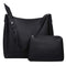 Black 2-Piece Women's Bucket Bag Set - Vintage Large Capacity Shoulder Tote & Crossbody Bag Commuter Style