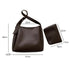 Black 2-Piece Women's Bucket Bag Set - Vintage Large Capacity Shoulder Tote & Crossbody Bag Commuter Style