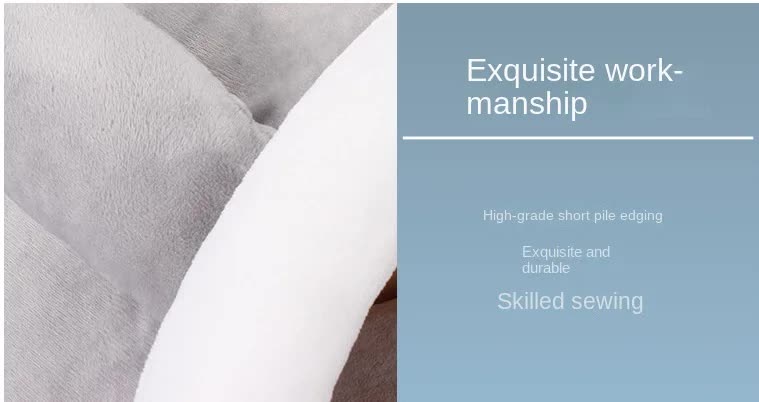 Pink Half-Enclosed Cat Bed - Soft Short Velvet Fabric with Sponge + PP Cotton Filling, S Size 28x28x30cm