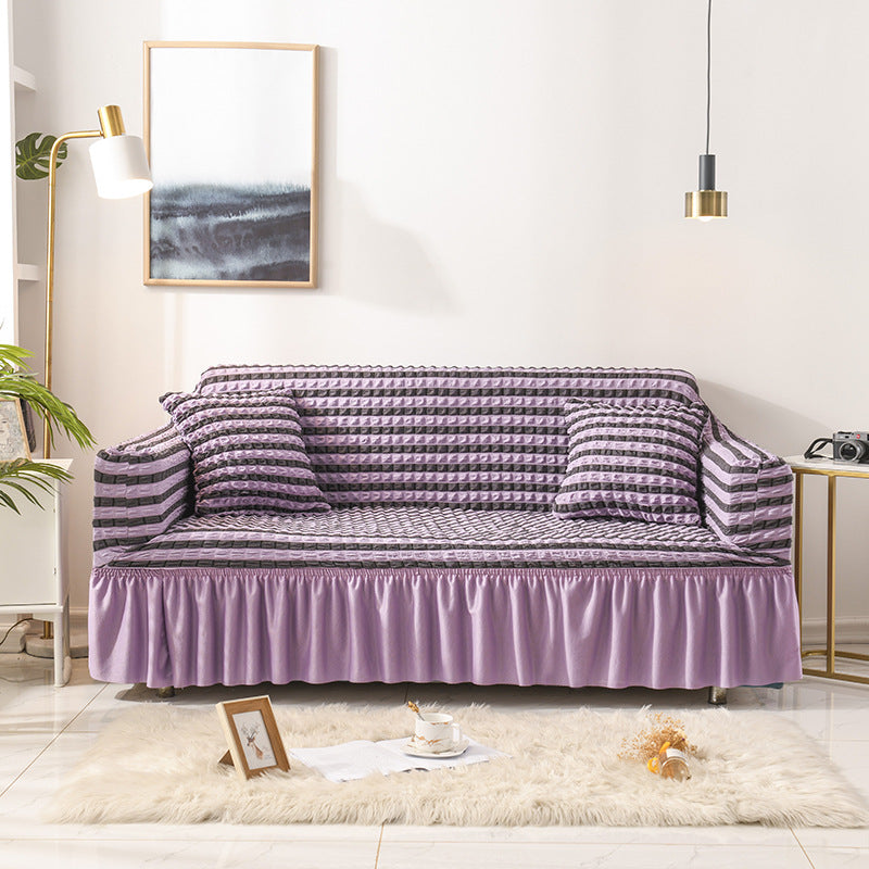 Elastic sofa cover-purple (145-185cm)