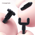 Black Mini Portable Fascia Gun - 6-Speed Adjustable Muscle Massage Gun, Type-C Charging, 5W Power