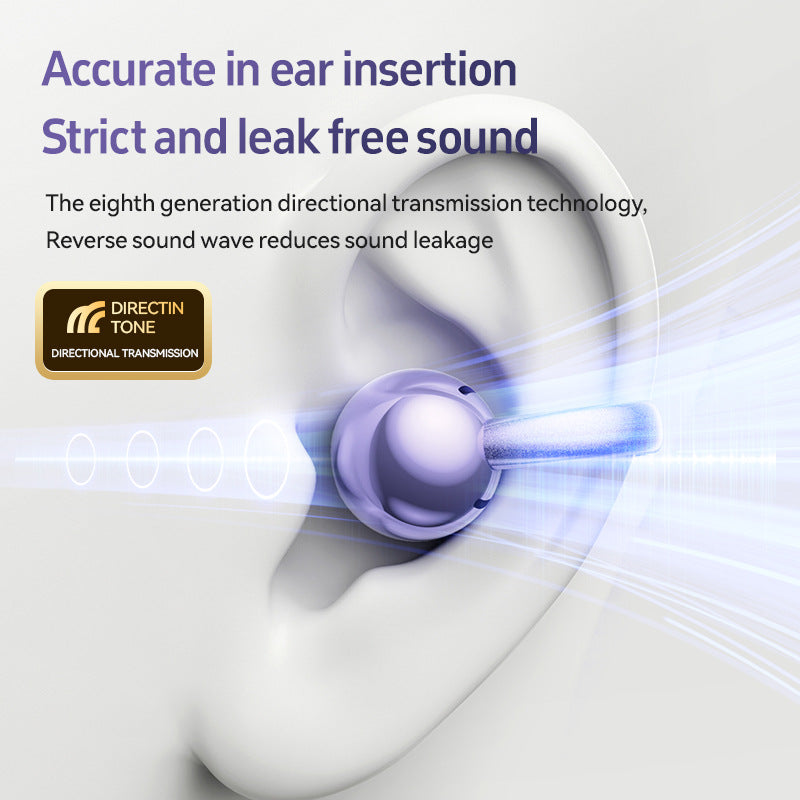 Purple M97 Spherical OWS Plated Over-Ear Bluetooth Earphones - Stylish Design, Superior Sound Quality, Comfortable Fit