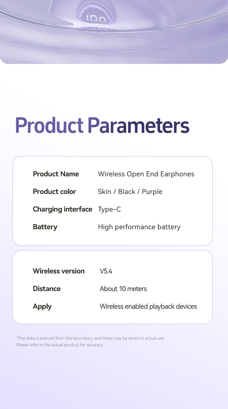 Purple M97 Spherical OWS Plated Over-Ear Bluetooth Earphones - Stylish Design, Superior Sound Quality, Comfortable Fit