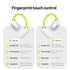 Green M80 Transparent OWS Over-Ear Bluetooth Earphones - Wireless, Clear Sound, Stylish Design