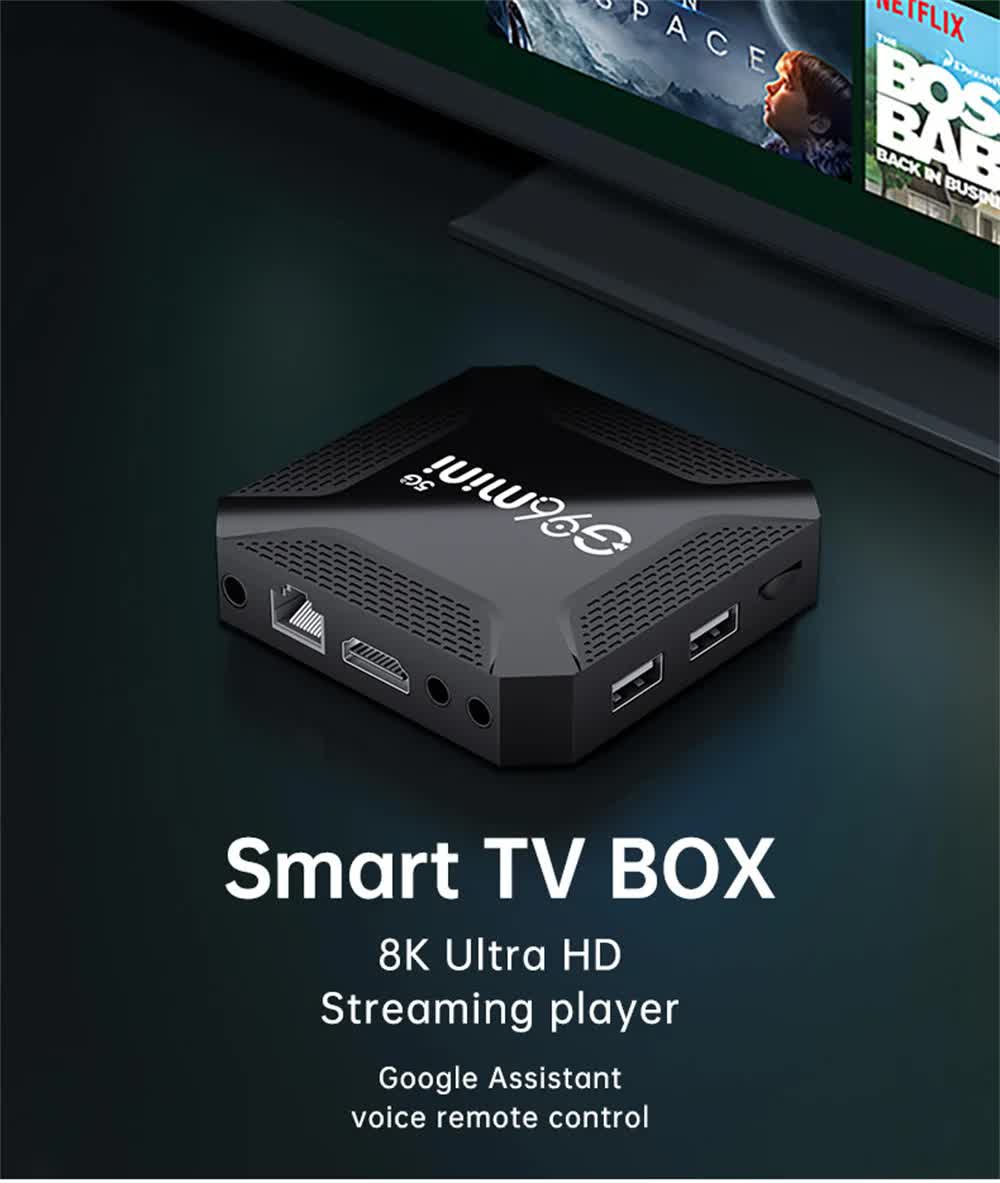 G96mini 5G Android TV Box - RK3228 Processor, 8K HD, Android 13.0, WiFi 5, Smart TV Box1G+8G