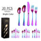 Bright color 410 Stainless Steel Cutlery Set - Western Steak Knife, Fork & Spoon Set, 4 Set/20-Piece Dinnerware Set
