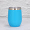 Blue 12oz Double-Wall Vacuum 304 Eggshell Cup - Mini Portable Insulated U-Shaped Cup, Creative Small Beer Mug