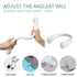 White Portable Neck Hanging USB Fan - Mini Hands-Free Wearable Fan, USB Rechargeable, No-Blade Design for Cooling