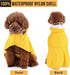 XS Yellow Reflective Adjustable Pet Raincoat with Hood â€“ Waterproof Dog Jacket, Adjustable Dog Poncho for Outdoor Protection