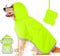 L Green Reflective Adjustable Pet Raincoat with Hood - Waterproof Dog Jacket, Adjustable Dog Poncho for Outdoor Protection