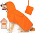 XS Orange Reflective Adjustable Pet Raincoat with Hood - Waterproof Dog Jacket, Adjustable Dog Poncho for Outdoor Protection