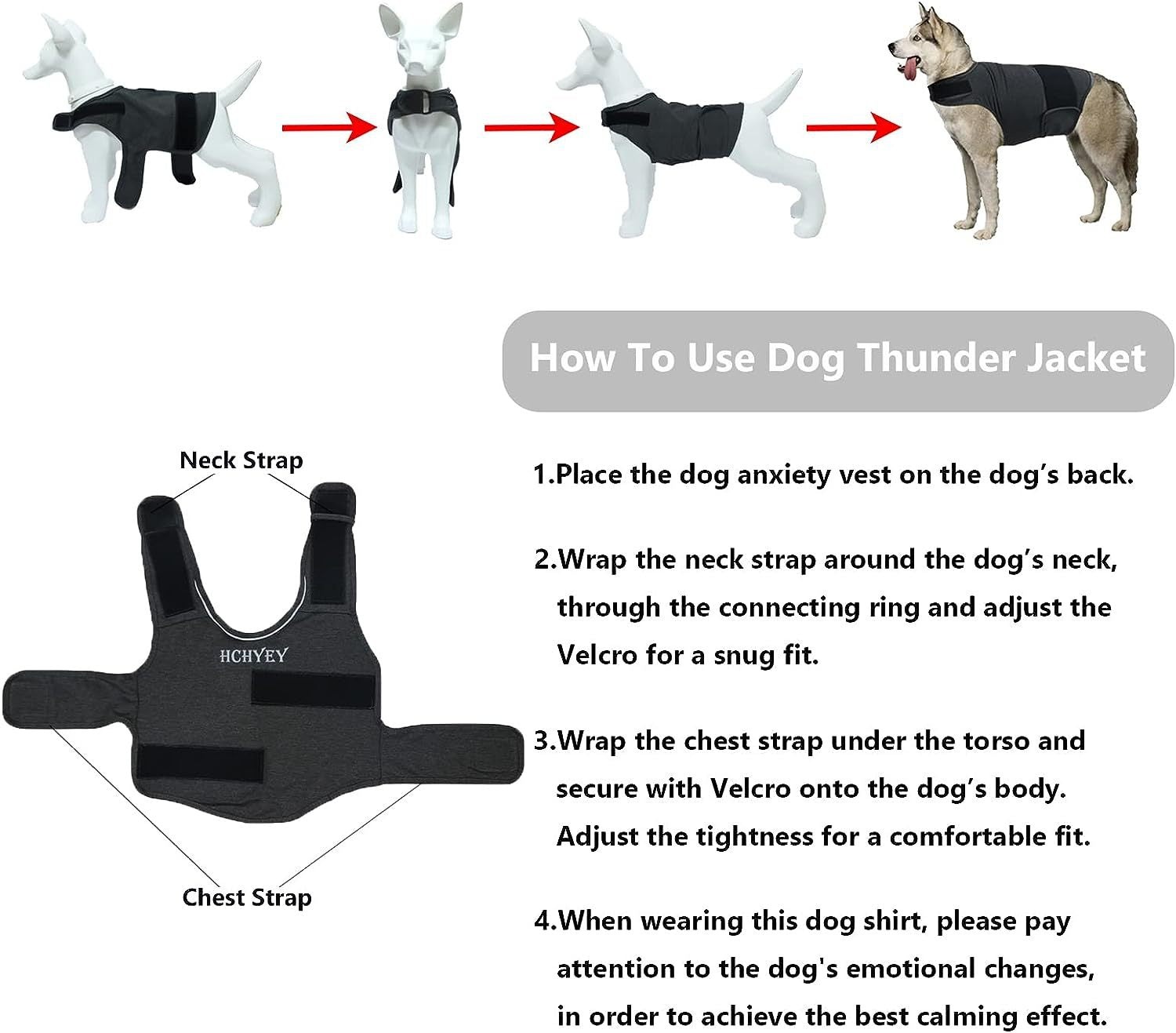 M Dog Vest Jacket - Warm, Soft, and Comfortable Dog Coat for Winter, Calming and Insulating Dog Apparel