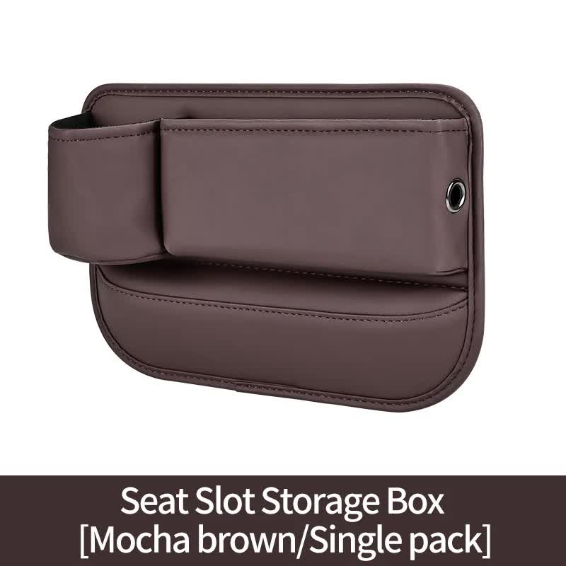 Brown-left Car Seat Gap Storage Box - Practical Car Organizer, Gap Filler for Easy Access and Extra Storage