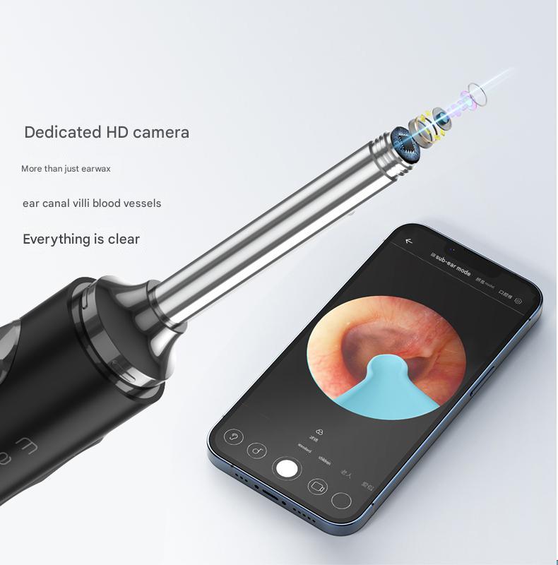 Navy Blue Smart Visual Ear Picker with HD WiFi Endoscope - Intelligent Ear Cleaning Tool with Real-Time Viewing