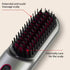 White Negative Ion Hair Straightener Brush - Ionic Hair Straightening Comb for Frizz-Free, Smooth Hair