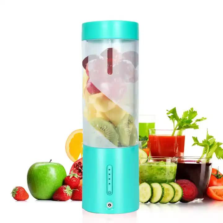 Blue Portable Juicer - Magnetic Charging Fresh Juice Blender, Multifunctional Ice Crushing Fruit Mixer