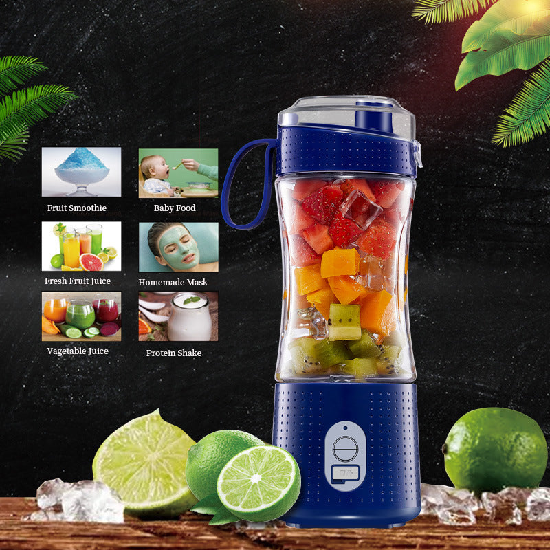 White Portable Mini Juicer - Rechargeable Electric Fruit Juicer Cup, Compact & Convenient