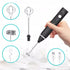 Black 304 Stainless Steel 3-Speed Handheld Electric Milk Frother, Egg Beater, Paint Mixer, and Milk Powder Blender