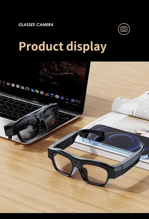 4K Smart Bluetooth Glasses with Camera, 16GB Storage, Multifunctional Video Recording and Live Streaming Glasses