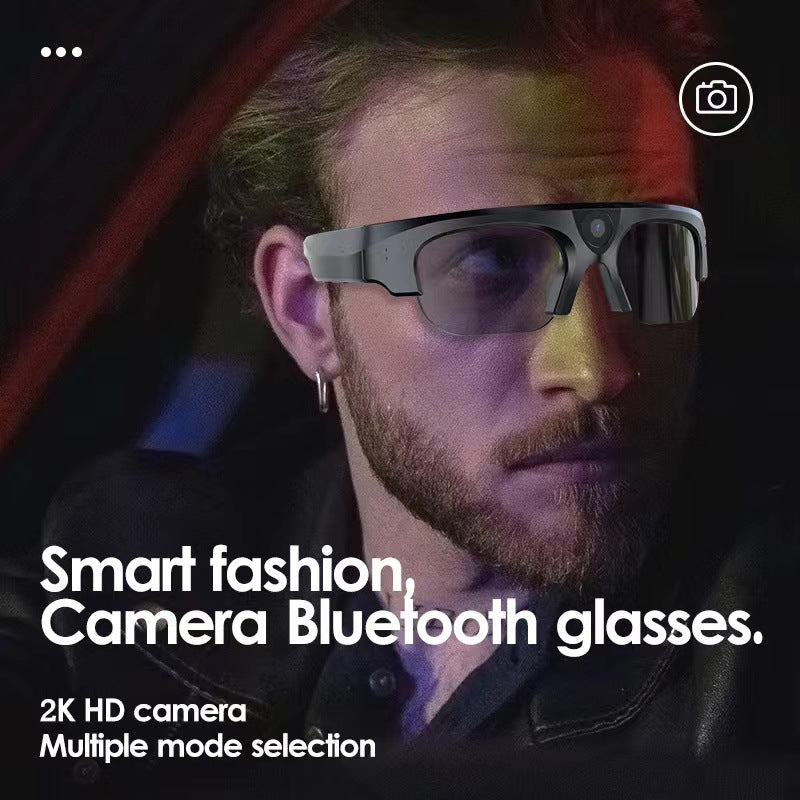 16GB Storage, 4K Smart Bluetooth Glasses with Camera, Multifunctional Dash Cam and Live Streaming Glasses