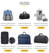 Black Multi-Functional Travel Duffel Bag with Suit Storage, Foldable Garment Bag for Business Trips