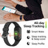 Black Smart Fitness Tracker with Bluetooth Calling, Heart Rate, Blood Pressure, Blood Oxygen, and Sports Modes