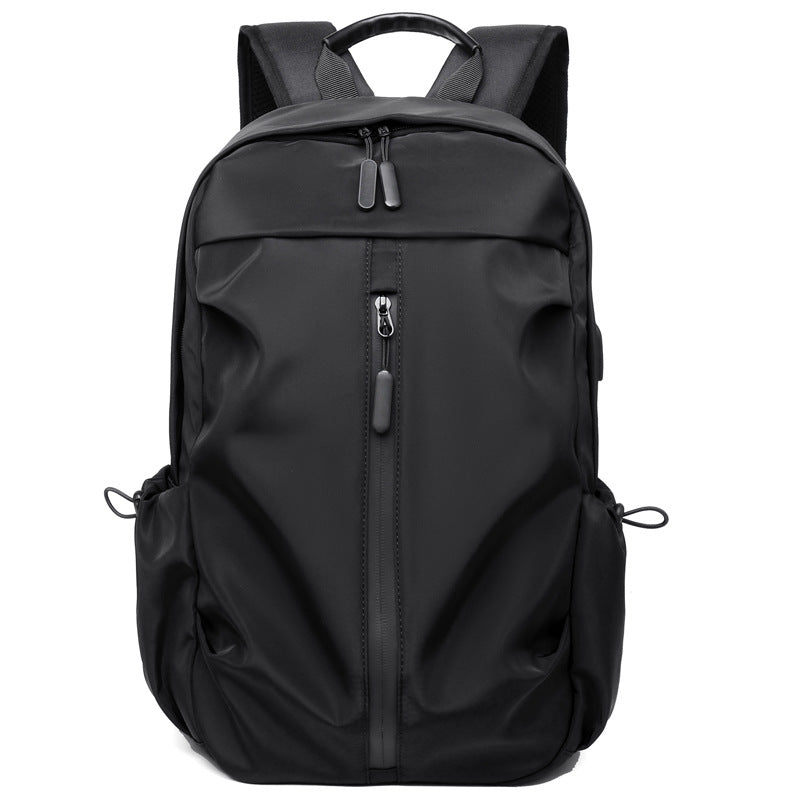 Black Business Casual Laptop Backpack with USB Charging Port - Travel, Work, and Student Use