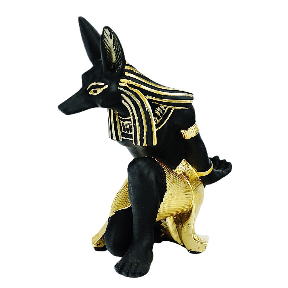 Egyptian Anubis Dog Wine Rack â€“ Unique Resin Wine Holder for Home Decor