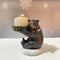 Bear With Candlestick In Hand Candle Holder  Unique Aromatherapy Table Decor