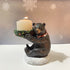 Bear With Candlestick In Hand Candle Holder  Unique Aromatherapy Table Decor