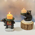 Bear With Candlestick In Hand Candle Holder  Unique Aromatherapy Table Decor