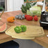 Corner Bamboo Cutting Board with Juice Groove  Space-Saving Kitchen Countertop Board