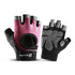 S Pink Fingerless Sports Gloves - Non-Slip Silicone Palm Pads for Cycling, Weightlifting, and Fitness Training