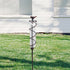 Decorative Garden Rain Gauge  Glass Rain Meter with Metal Stake and Bird Design