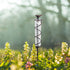 Decorative Garden Rain Gauge  Glass Rain Meter with Metal Stake and Bird Design