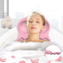 Grey Silicone Bath Pillow - Ergonomic Design with Suction Cups for Comfortable Bathtub Support