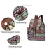 Bohemian Style Canvas Backpack - Vintage Tribal Pattern Travel Bag with Leather Straps